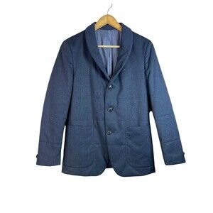 CUSTOMELLOW Quilted Men's Blazer Blue Inner Pocket Size XS Japan
